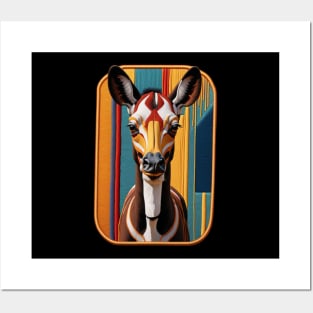 Okapi Embroidered Patch Posters and Art